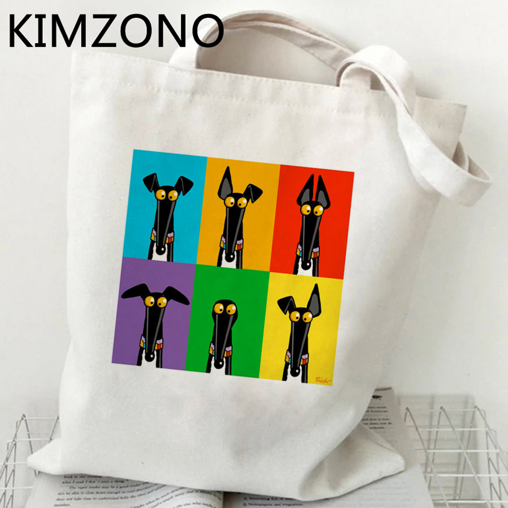 Women Bags Jute - Borsa per la spesa Greyhound borsa