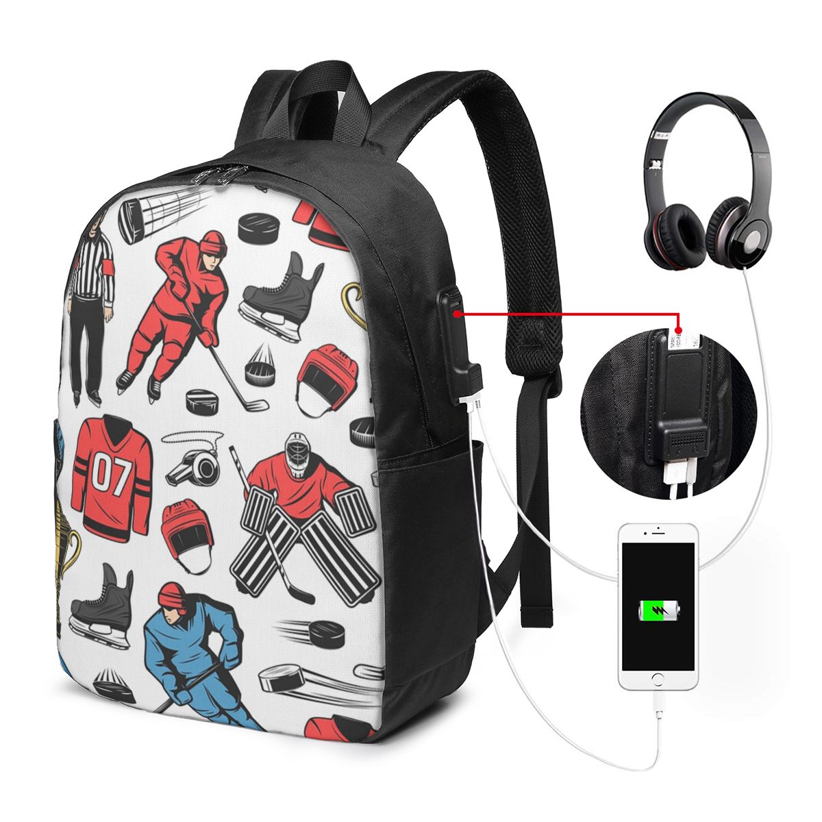 Women Bags Laptop - Zaino per giocatori di hockey su