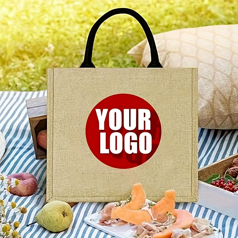 Women Bags Jute - Borsa Tote in Juta Personalizzata Grande,