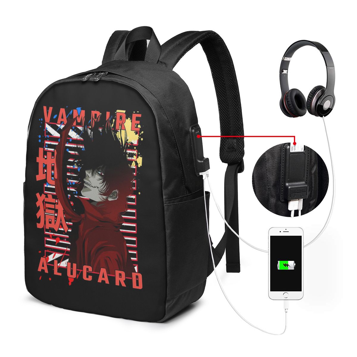 Women Bags Laptop - Alucard Hellsing Manga Zaino da viaggio