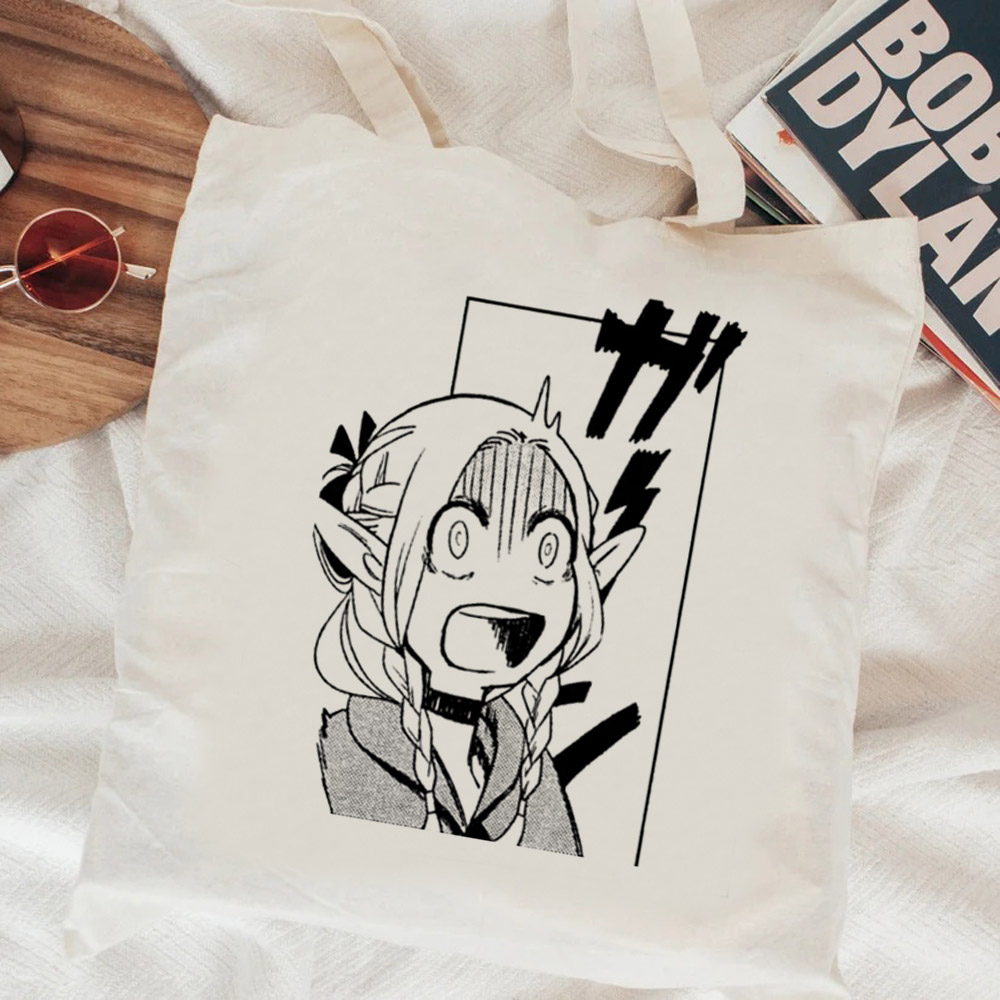 Women Bags Jute - Dungeon Meshi shopping bag eco juta