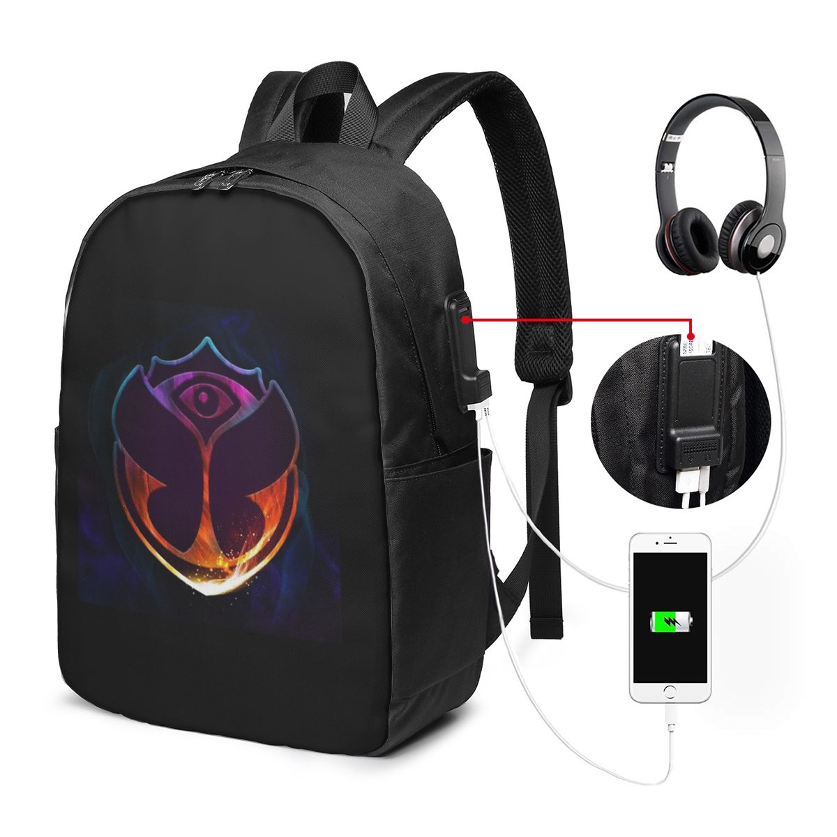 Women Bags Laptop - Zaino Tomorrowland Butterfly, borsa da viaggio