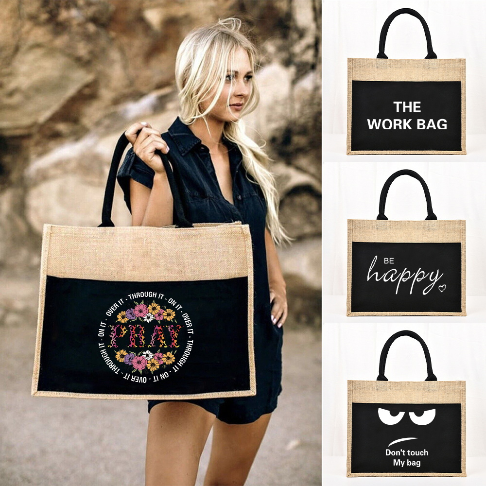 Women Bags Jute - Borsa tote Borsa per la spesa