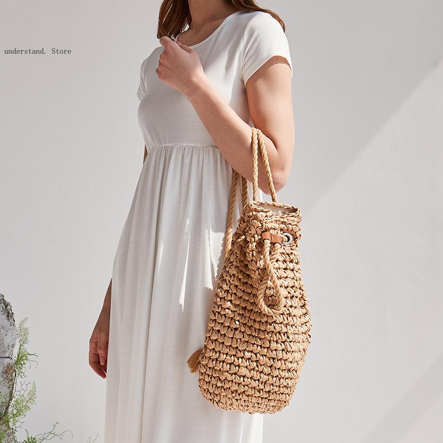 Borse a tracolla da spiaggia f - Women'S Raffia Bags recensione e prezzo