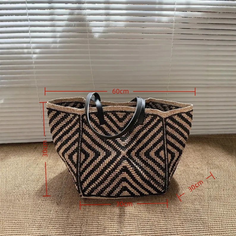 Borsa tote grande oversize in  - Women'S Raffia Bags recensione e prezzo