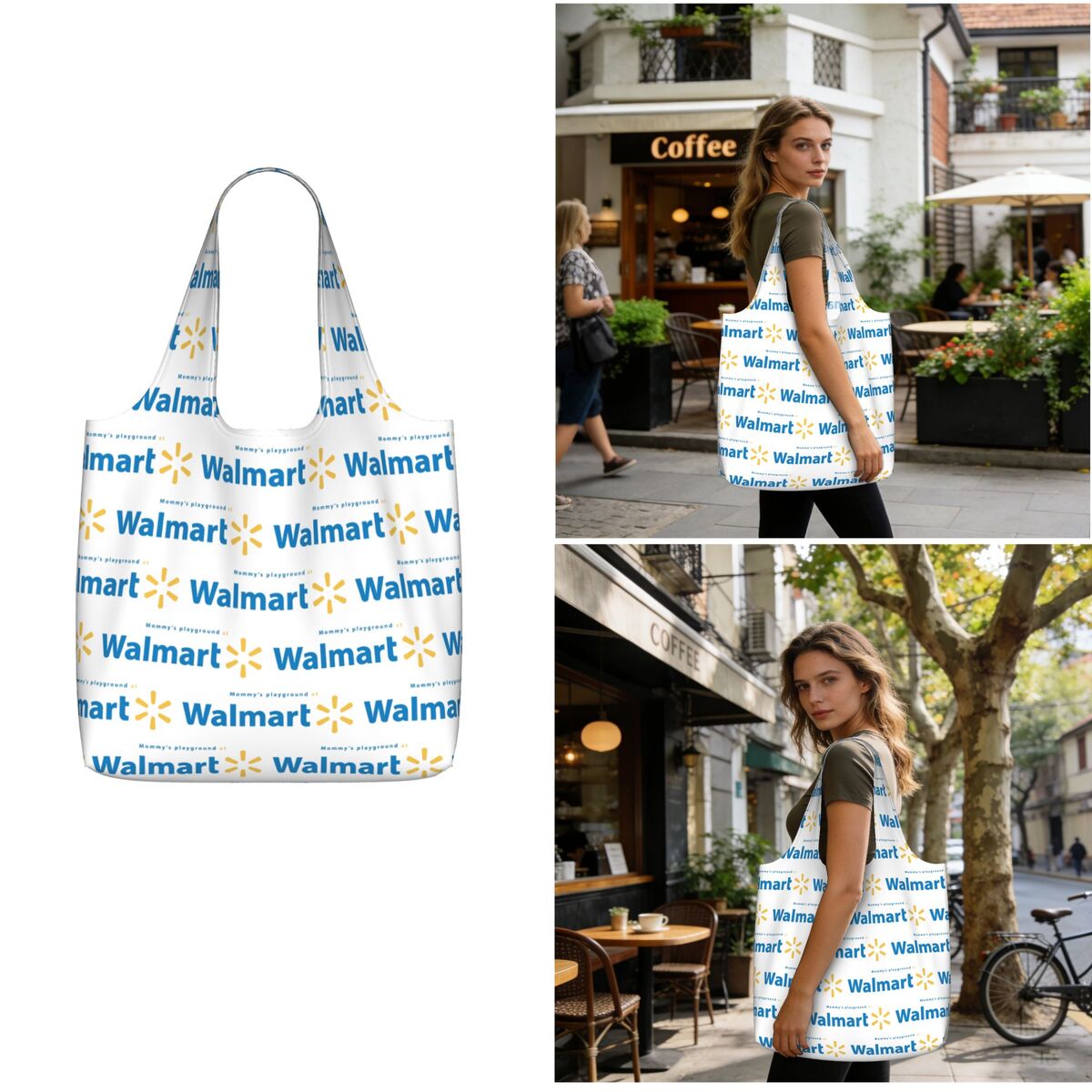 Borsa Shopper Walmart in Tela, - Women Bags Walmart recensione e prezzo