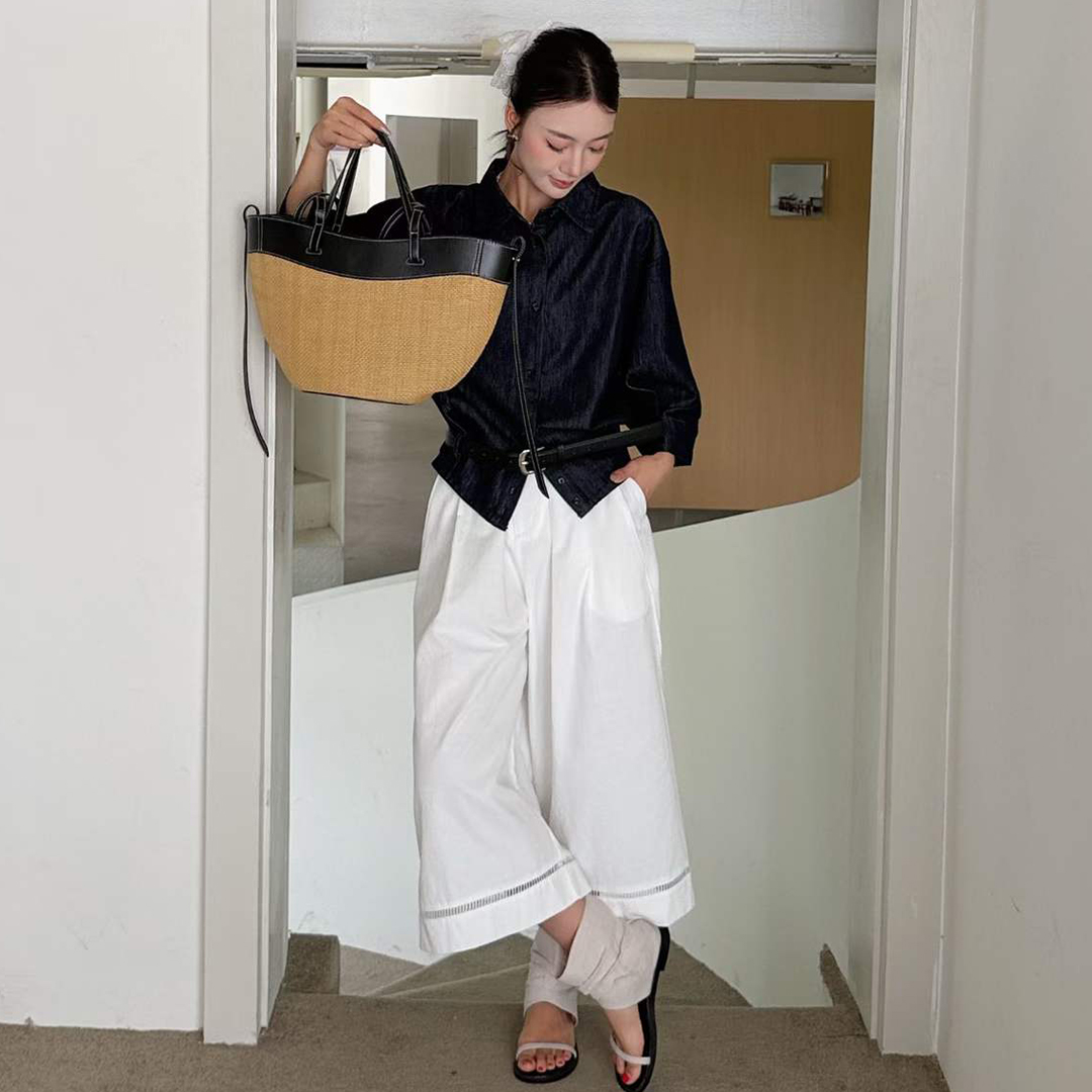 Borsa Tote in Vera Pelle e Raf - Women'S Raffia Bags recensione e prezzo