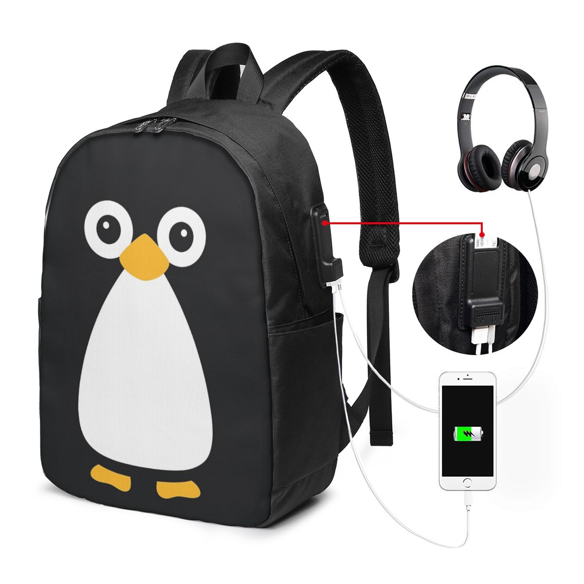 Simpatico zaino con pinguino v - Women Bags Laptop recensione e prezzo