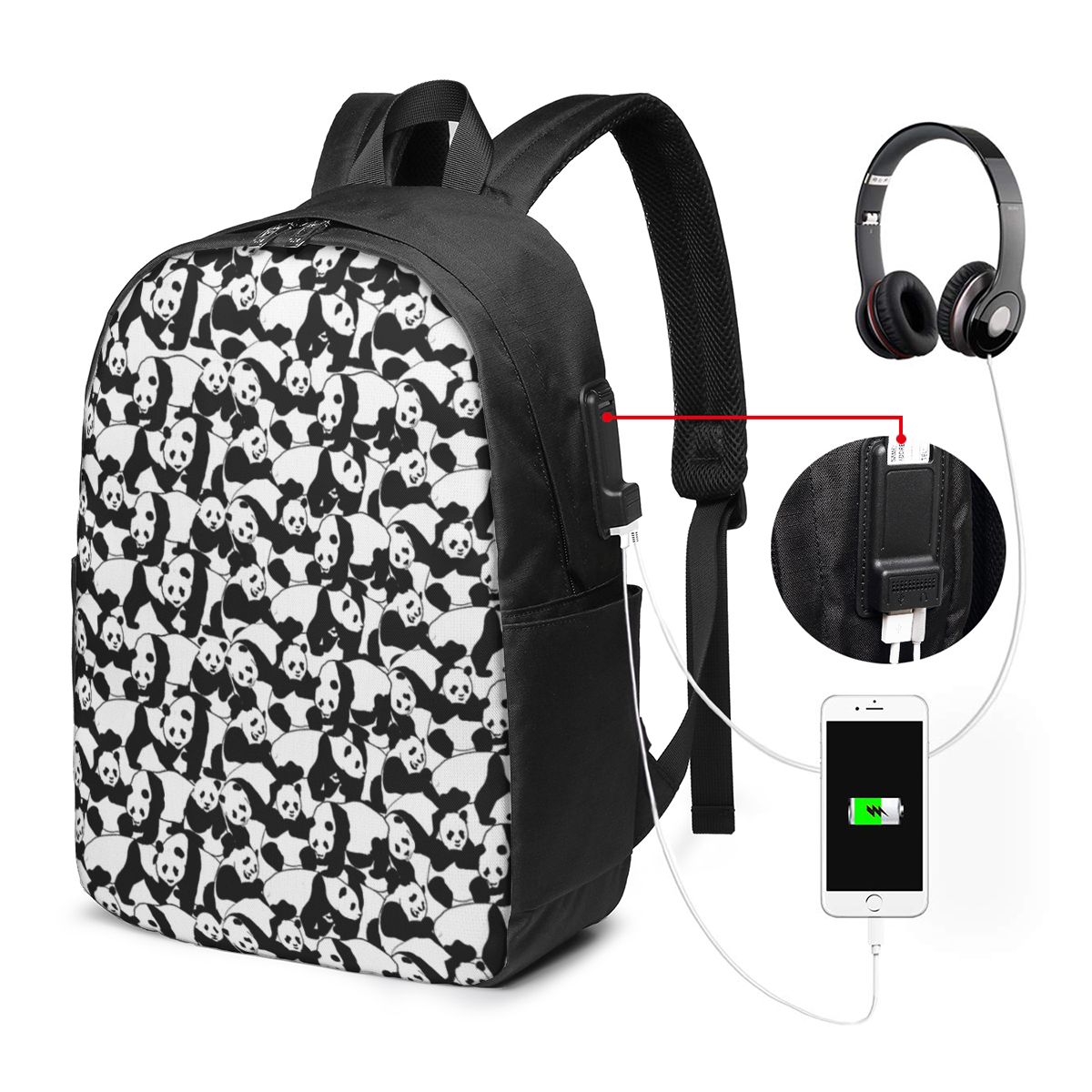 Zaino con motivo panda, borsa  - Women Bags Laptop recensione e prezzo