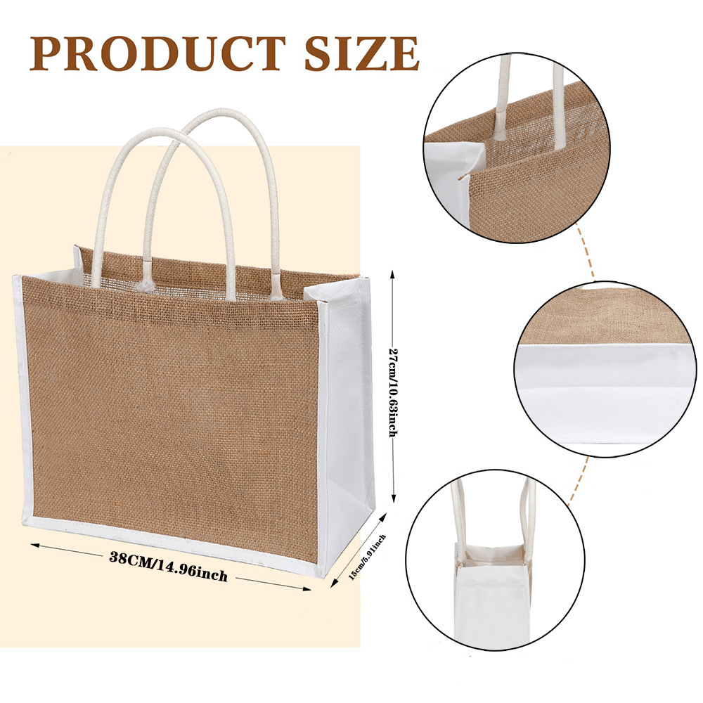 Borsa in Iuta Stampata con Scr - Women Bags Jute recensione e prezzo