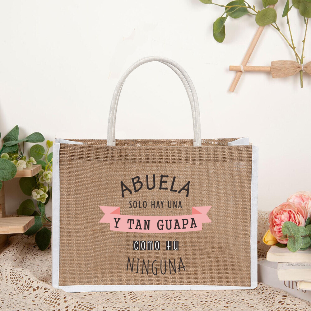 Borsa in Iuta Stampata con Scr - Women Bags Jute recensione e prezzo